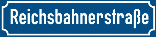 Straßenschild Reichsbahnerstraße