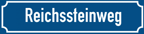 Straßenschild Reichssteinweg