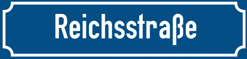 Straßenschild Reichsstraße zum kostenlosen Download