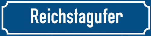 Straßenschild Reichstagufer