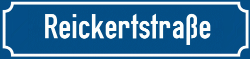 Straßenschild Reickertstraße