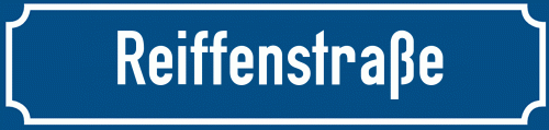 Straßenschild Reiffenstraße