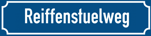 Straßenschild Reiffenstuelweg zum kostenlosen Download