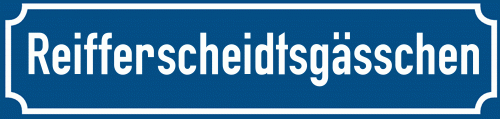 Straßenschild Reifferscheidtsgässchen zum kostenlosen Download