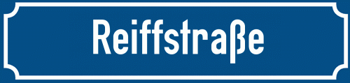 Straßenschild Reiffstraße
