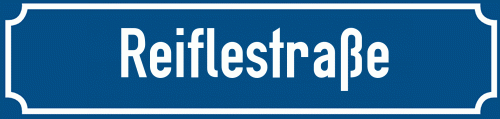 Straßenschild Reiflestraße