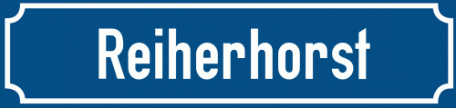 Straßenschild Reiherhorst