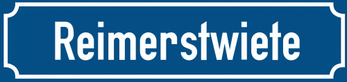 Straßenschild Reimerstwiete zum kostenlosen Download