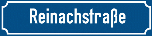 Straßenschild Reinachstraße zum kostenlosen Download