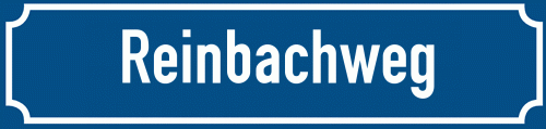 Straßenschild Reinbachweg