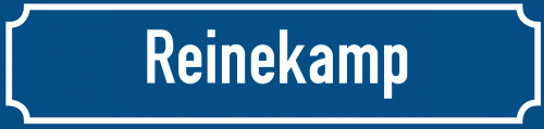 Straßenschild Reinekamp