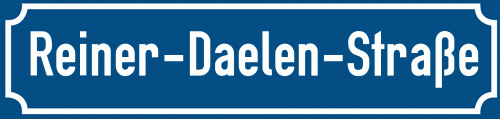 Straßenschild Reiner-Daelen-Straße