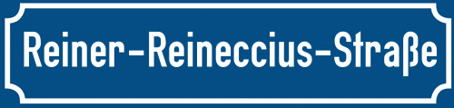 Straßenschild Reiner-Reineccius-Straße zum kostenlosen Download
