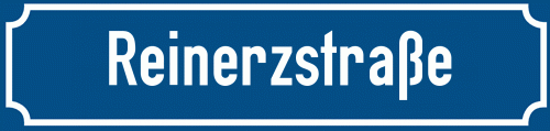 Straßenschild Reinerzstraße zum kostenlosen Download