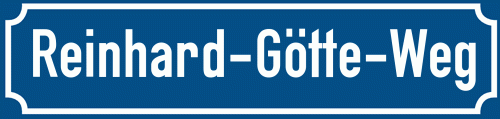 Straßenschild Reinhard-Götte-Weg