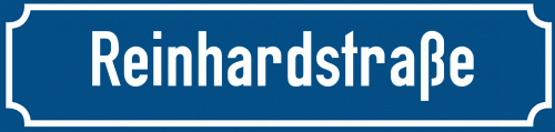 Straßenschild Reinhardstraße