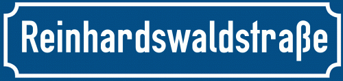 Straßenschild Reinhardswaldstraße