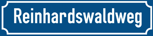 Straßenschild Reinhardswaldweg