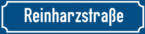 Straßenschild Reinharzstraße