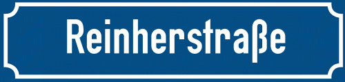 Straßenschild Reinherstraße