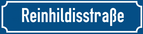 Straßenschild Reinhildisstraße