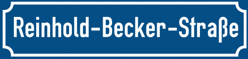 Straßenschild Reinhold-Becker-Straße