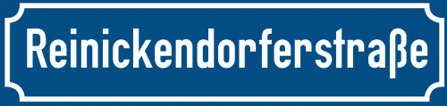 Straßenschild Reinickendorferstraße