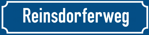 Straßenschild Reinsdorferweg
