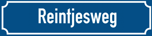 Straßenschild Reintjesweg zum kostenlosen Download