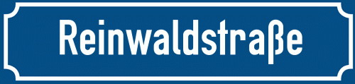 Straßenschild Reinwaldstraße