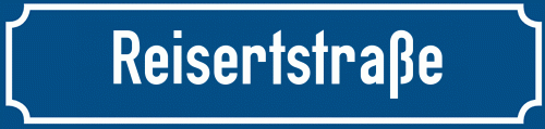 Straßenschild Reisertstraße