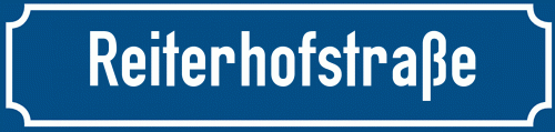 Straßenschild Reiterhofstraße