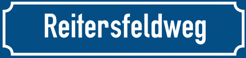 Straßenschild Reitersfeldweg