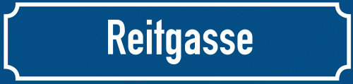 Straßenschild Reitgasse zum kostenlosen Download
