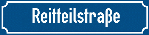 Straßenschild Reitteilstraße