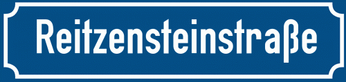 Straßenschild Reitzensteinstraße