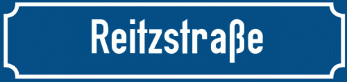 Straßenschild Reitzstraße
