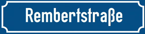 Straßenschild Rembertstraße