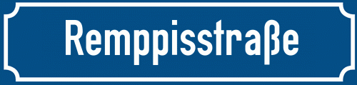 Straßenschild Remppisstraße