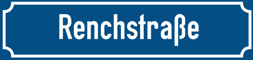 Straßenschild Renchstraße