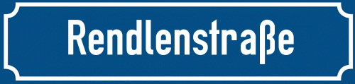 Straßenschild Rendlenstraße