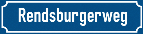 Straßenschild Rendsburgerweg