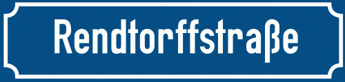 Straßenschild Rendtorffstraße