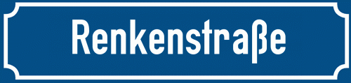 Straßenschild Renkenstraße