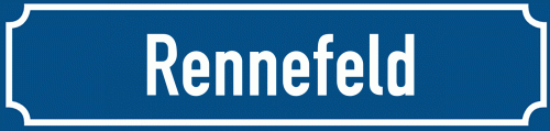 Straßenschild Rennefeld