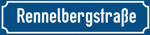 Straßenschild Rennelbergstraße