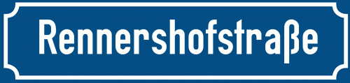 Straßenschild Rennershofstraße
