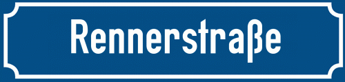 Straßenschild Rennerstraße