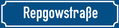 Straßenschild Repgowstraße