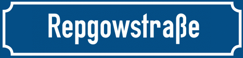 Straßenschild Repgowstraße zum kostenlosen Download